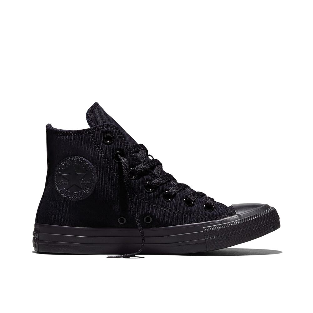 Converse Unisex Chuck Taylor All Star Canvas HI, Black Monochrome, 5
